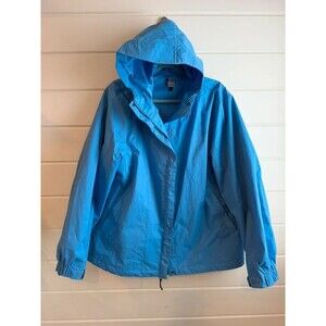 Champion Blue Waterproof Rain Jacket Hooded Windbreaker Women's XL